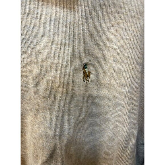 Polo Ralph Lauren Estate Ribbed Collared Polo Sweater 1/4 Zip Oatmeal Men’s XL - Picture 3 of 9